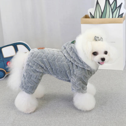 Pet Thicker Polyester Cotton Coat Jumpsuit